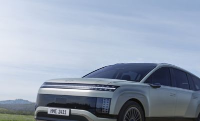 Eine Nahaufnahme der Front des IONIQ 9.