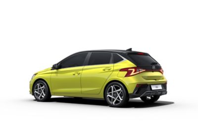 Der Hyundai i20 in der Seiten- und Heckansicht.
