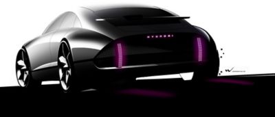 Ontwerpfoto van de Hyundai Prophecy concept car.